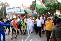 माननीय कुलपति जी के नेतृत्व में अवध विश्वविद्यालय ने ऑपरेशन  सिन्दूर के सम्मान में निकली  गई तिरंगा यात्रा