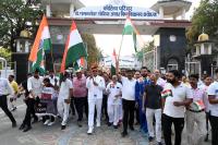 माननीय कुलपति जी के नेतृत्व में अवध विश्वविद्यालय ने ऑपरेशन  सिन्दूर के सम्मान में निकली  गई तिरंगा यात्रा