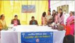 अवध विवि द्वारा आयोजित स्वास्थ्य जांच शिविर में मौजूद कुलपति व अन्य